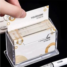 Transparent Business Card Holder Desktop Display Stand Storage Box Office Desk Business Card Holder price