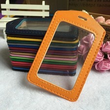 Leather Business Nurse ID Card Holder for Lanyard Neck Strap Band FREE POSTAGE Business Card Holder price