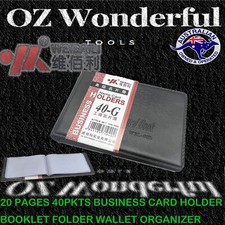 20 PAGES 40PKTS BUSINESS CARD HOLDER BOOKLET FOLDER WALLET ORGANIZER Business Card Holder price