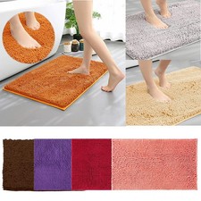 Non Slip Bath Mat Super Absorbent Door Mat Chenille Bathroom Rug Floor Carpet AU Bathroom Rug price