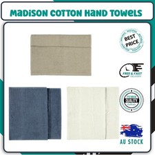 2 Pack Madison Cotton Hand Towels Ocean, White & Latte Available, Free Delivery Bath Towel price