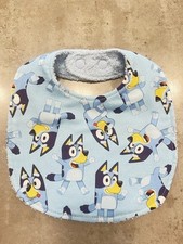 Bluey Baby Bib Cotton Front Double Towel Backed Free Post Absorbent Baby Towel price