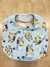 Bluey Baby Bib Double Towel Backed Cotton Front Free Post Handmade Absorbent Baby Towel price