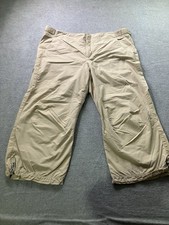Eddie Bauer Capris Womens 12 Khaki Cargo Pockets Drawstring Hem Outdoors Outdoor Trousers price