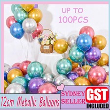 up to 100pcs Chrome Metallic 12cm Latex Balloons Birthday Wedding Party Balloon Birthday & Party price