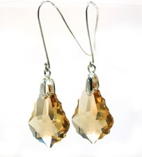 Swarovski Earrings using Baroque Crystal Golden Shadow Swarovski Earrings price