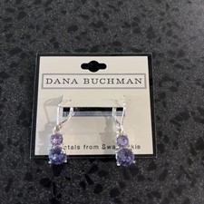 Dana Buchman Amethyst Crystal from Swarovski Dangle Earring New Retail Swarovski Earrings price