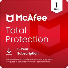 McAfee Total Protection Antivirus 2026 1 Device 1 Year Auto-Renewal - Digital Antivirus Software price