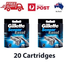 Genuine Gillette Sensor Excel Blades Refill Cartridges 20 Count Twin Blade Cartridges price