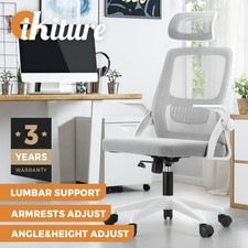 Oikiture Mesh Office Chair Executive Fabric Gaming Seat Racing Tilt Computer WH Executive Chair price