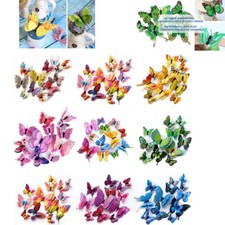 AU 12X Butterfly Wall Removable Stickers Magnets Decals Home Wedding Decor Party Fridge Sticker price
