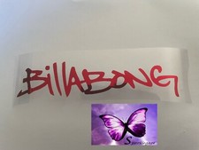 1 X METALLIC RED BILLABONG WORD PERMANENT VINYL DECAL CAR BRAND SURFBOARD H Fridge Sticker price
