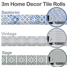 3m Tile Home Decor Decal Kitchen Adhesive Santorini Morocco Vintage Pattern Look Fridge Sticker price