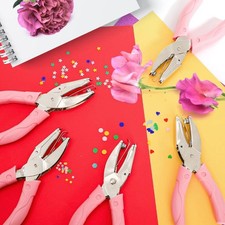 US DIY Paper Punch Puncher w/ Pink Grip Heart Shape Hole Cutter Tools Craft New Hole Punch price