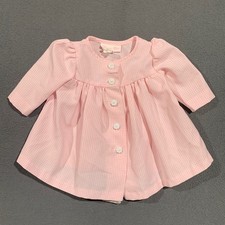 Bonnie Baby Pink Gingham Check Long Sleeve Baby Coat Jacket 3-6M R08818 Baby Coat price