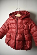 Mayoral Girl Red Puffer Coat 18m 86cm Hooded Quilted Winter Jacket Fleece Lined Baby Coat price