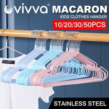 10-50X Stainless Steel Kids Clothes Hanger Children Child Baby Coat Hanger Rack Baby Coat price
