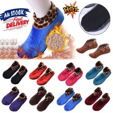 Women's Winter Warm Leopard Bed Non Slip Home Indoor Slippers Floor Socks AT Women's Slipper Socks price