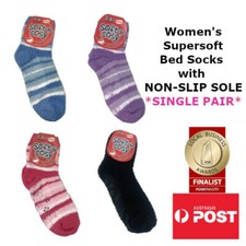 Women's Super Soft Fluffy Non-Slip Sole Stripey Bed Socks SINGLE PAIR Women's Slipper Socks price
