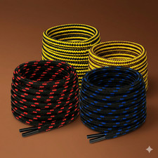 BOOT LACES HIGH QUALITY HEAVY DUTY FOR WORK BOOTS SAFETY SHOES TREKKING COMBAT Trekking Shoes & Boots price