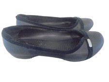 Crocs Womens Flat Ballet Shoes Round Toe Slip On Casual Comfort Black Sz 7 W . Ballet Flats price