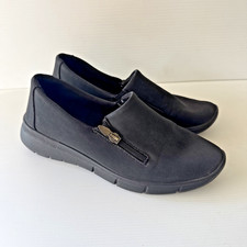 ARCOPEDICO 37 6  Black Loafers Comfort Ballet Low Wedge Lytec Casual zip Ballet Flats price