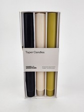 Room Essentials 6pk Taper Candle Set Black White Yellow Wax Holiday Decor Living Room & Lounge Set price