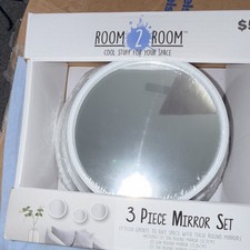 Room 2 Room 3 Piece Round Accent Mirror Set White Modern Living Room Decor Living Room & Lounge Set price