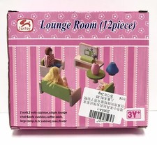 Jaxtoy Wooden Dollhouse Furniture 12 Pc Lounge (Living Room) Set New in Box Living Room & Lounge Set price