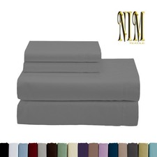 NEW Luxury Bedding 4pc SHEET SET Double Queen King Super King 40cm Deep Pocket Bedroom Textiles & Dowry Set price