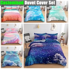 Sky Rainbow Colourful Clouds Home Textiles Doona Duvet Quilt Cover Bedding Set Bedroom Textiles & Dowry Set price