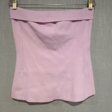 Mossman Monaco Bustier Strapless Top Baby Pink 14 Stretch Zip Silicone Boob Tube Bustier price