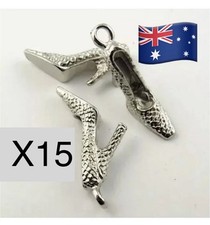 15pcs  Silver High-heeled Shoes Zinc Alloy Charms Pendants 22*13*5mm High-Heeled Shoes price