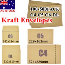 C4 C5 C6 DL Kraft Envelopes Brown Mailer Standard Business Envelope 120GSM AU Envelope price