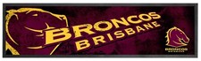 BRISBANE BRONCOS NRL RUBBER BACKED BAR MAT RUNNER CLEARANCE Runner price