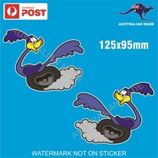2 ROAD RUNNER STICKERS DRAG RACING RALLY FOR TOOLBOX ETC Runner price
