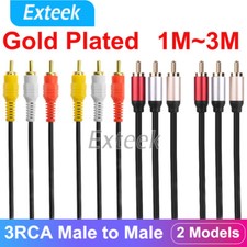 AV Cable Male 3RCA to 3 RCA Male Composite Lead Audio Video Cord For DVD TV AU RCA Cable price