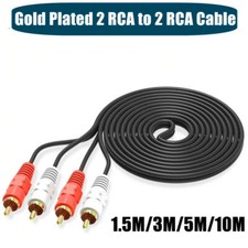 Gold Plated 2 RCA to 2 RCA Male To Male AV Phono Stereo Audio Cable Cord RCA Cable price