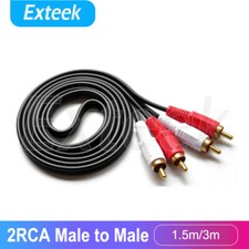 Gold Plated 2 RCA to 2 RCA Male To Male Dual Phono Stereo Audio Cable Cord AU RCA Cable price