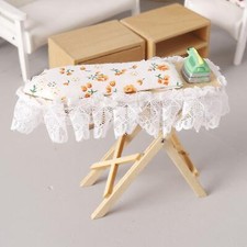 Dollhouse Miniature Ironing Set 1/12 Scale Steam Iron Model Toy for Diorama Ironing Boards and Accessories price