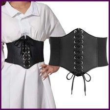 Women's Corset Belt Gothic Fashion PU Leather Female Lace-up Corset Belts Women's Corset price