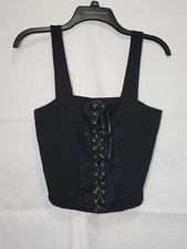 Women’s Madi Mase Dressy Spaghetti Strap Corset Style Tank Lrg Lace Up Women's Corset price