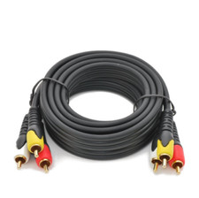 AV Audio Video Composite Cable 3RCA to 3 RCA M/M Cord Male TV DVD 1.8m 3m OZ Video Cable price