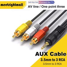 3.5mm Jack to 3 RCA Male AV Audio Video Cable AUX Stereo Composite Gold Plated Video Cable price