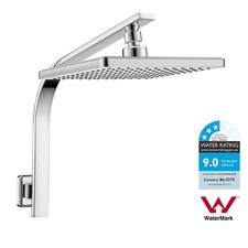 ACA WELS 8'' Rain Shower Head Set Square Gooseneck Shower Wall Arm DIY Chrome Shower Set price