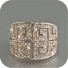18K ROSE GOLD GP MADE WITH SWAROVSKI CRYSTAL WEDDING RING US 6.5 UK AU M 1/2 Swarovski Ring price
