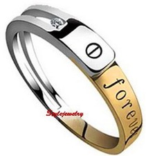 White Gold Plate Made with Swarovski Crystal Men Solid Wedding Ring Band SR31 Swarovski Ring price