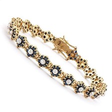 6.71 Ct Natural Sapphire Diamond 18K Gold Plated Designer Bracelet Diamond Bracelet price
