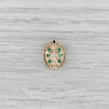 Vintage Richard Glatter 0.16ctw Emerald Diamond Slide Bracelet Charm Diamond Bracelet price