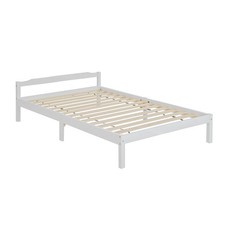 Artiss Bed Frame Double Size Wooden Mattress Base Timber Platform White LEXI Bed Frame price